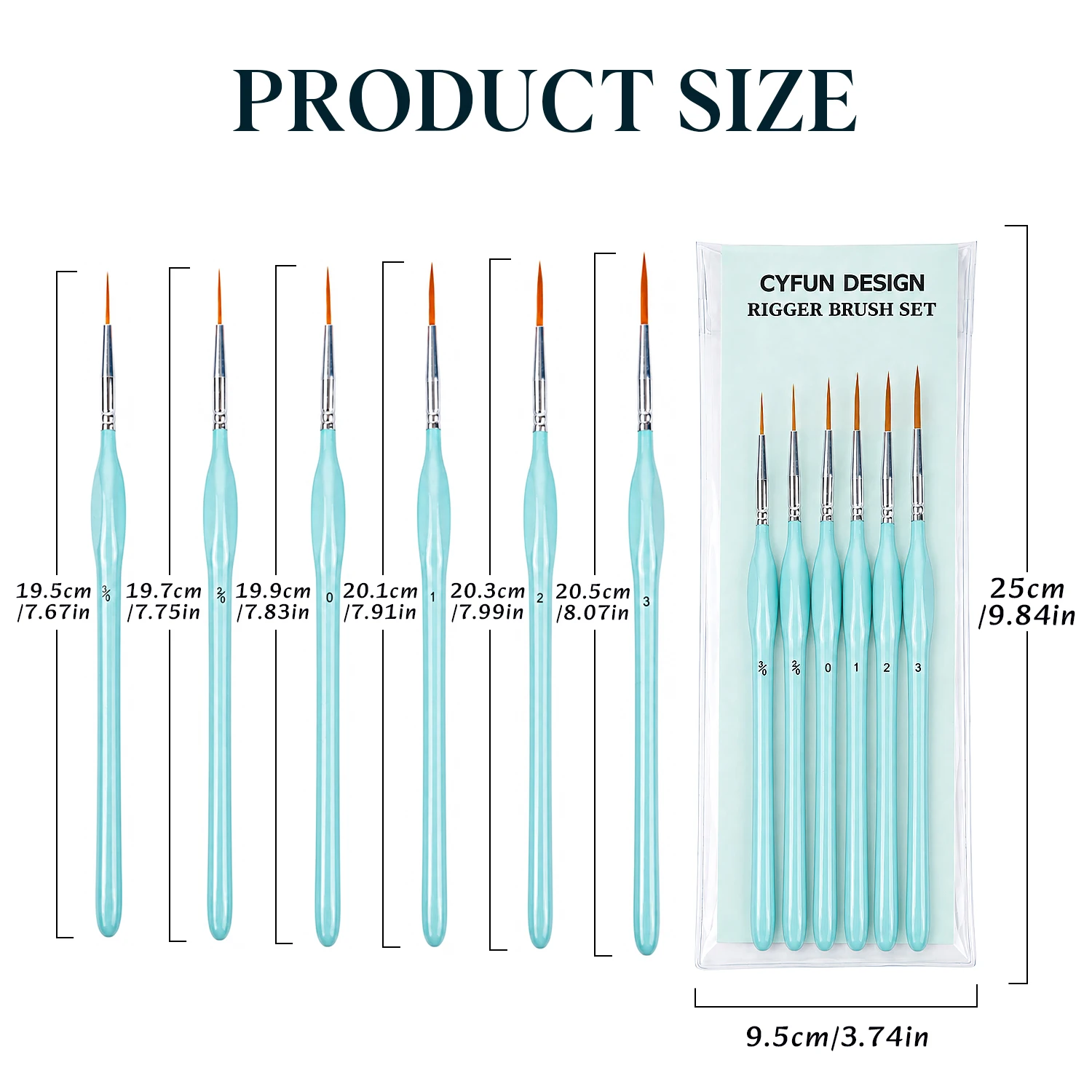 6-teiliges Rigger-Pinselset, F – Detailing Brush Set Bewertung und Preis